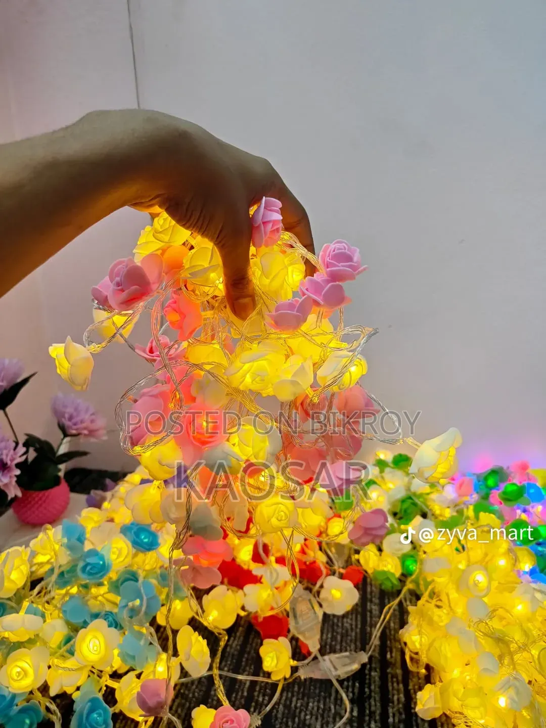 Rose Flower Fairy String Light – LED Warm Decorative Room Light