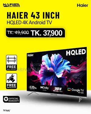 Haier H43p7ux 43'' HQLED Dolby Atmos Google TV 2GB DDR3 32GB Flash