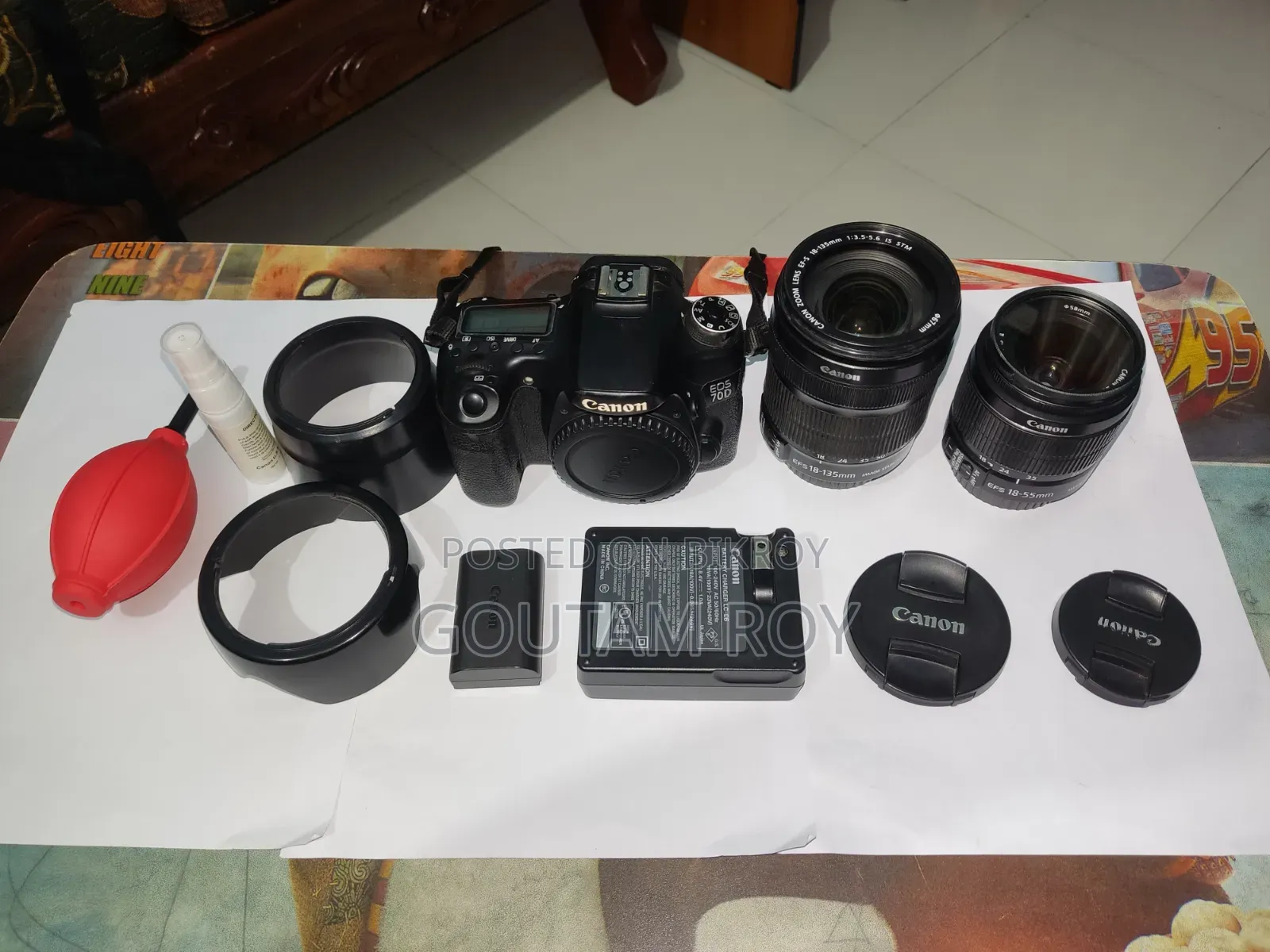 Canon 70d With 18-135mm Lens 18-55mm Lens