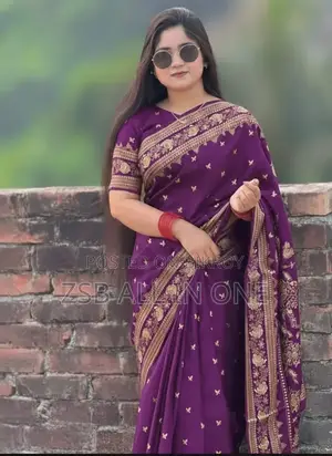 জাপানি সিল্ক শাড়ি উইথ ব্লাউজ পিস নতুন আপডেট