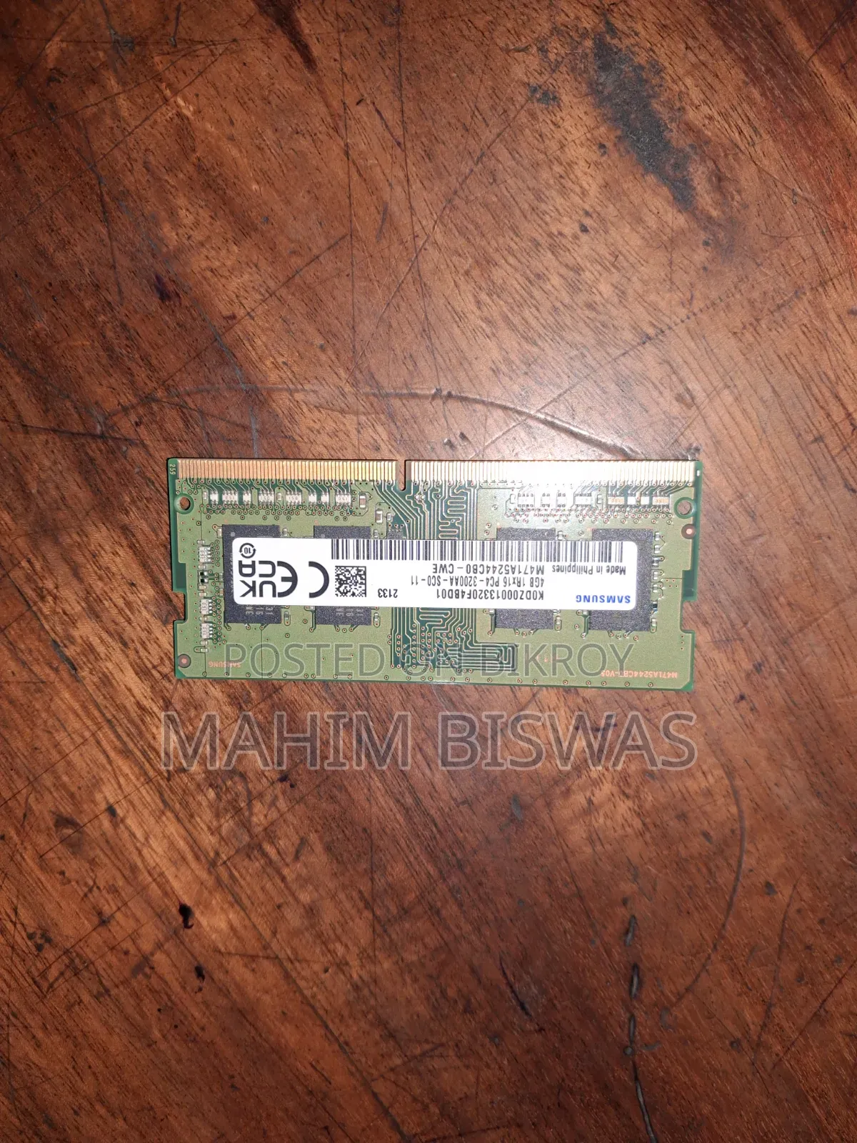 DDR4 3200 MHz 4 GB Laptop RAM