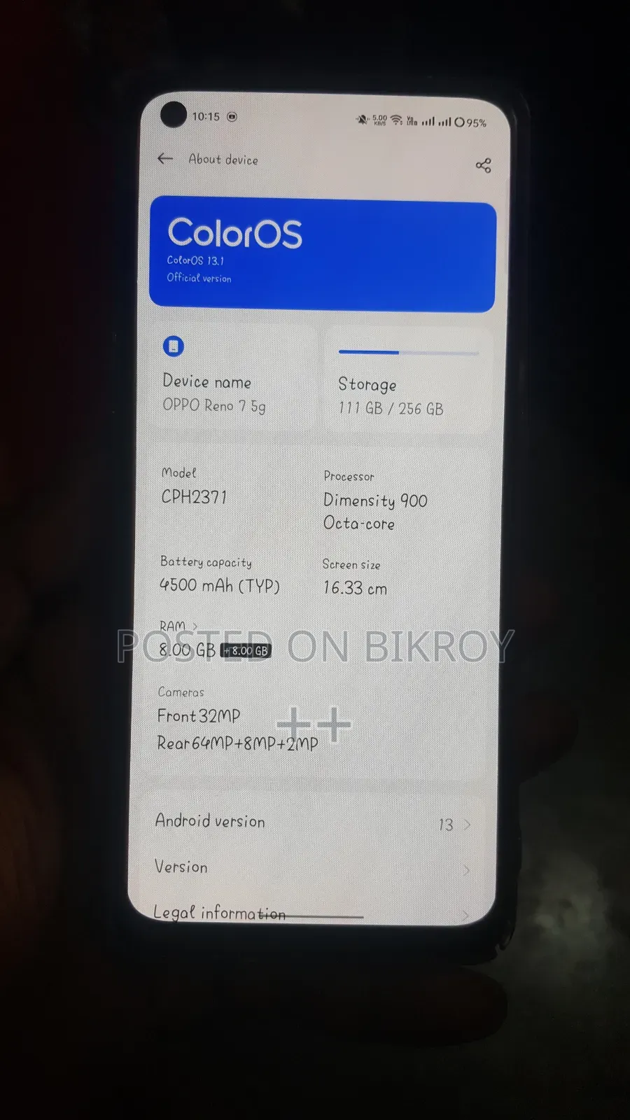 Oppo Reno 256 GB Blue
