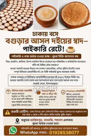 ঢাকায় বসে বগুড়ার আসল দইয়ের স্বাদ— পাইকারি রেটে!