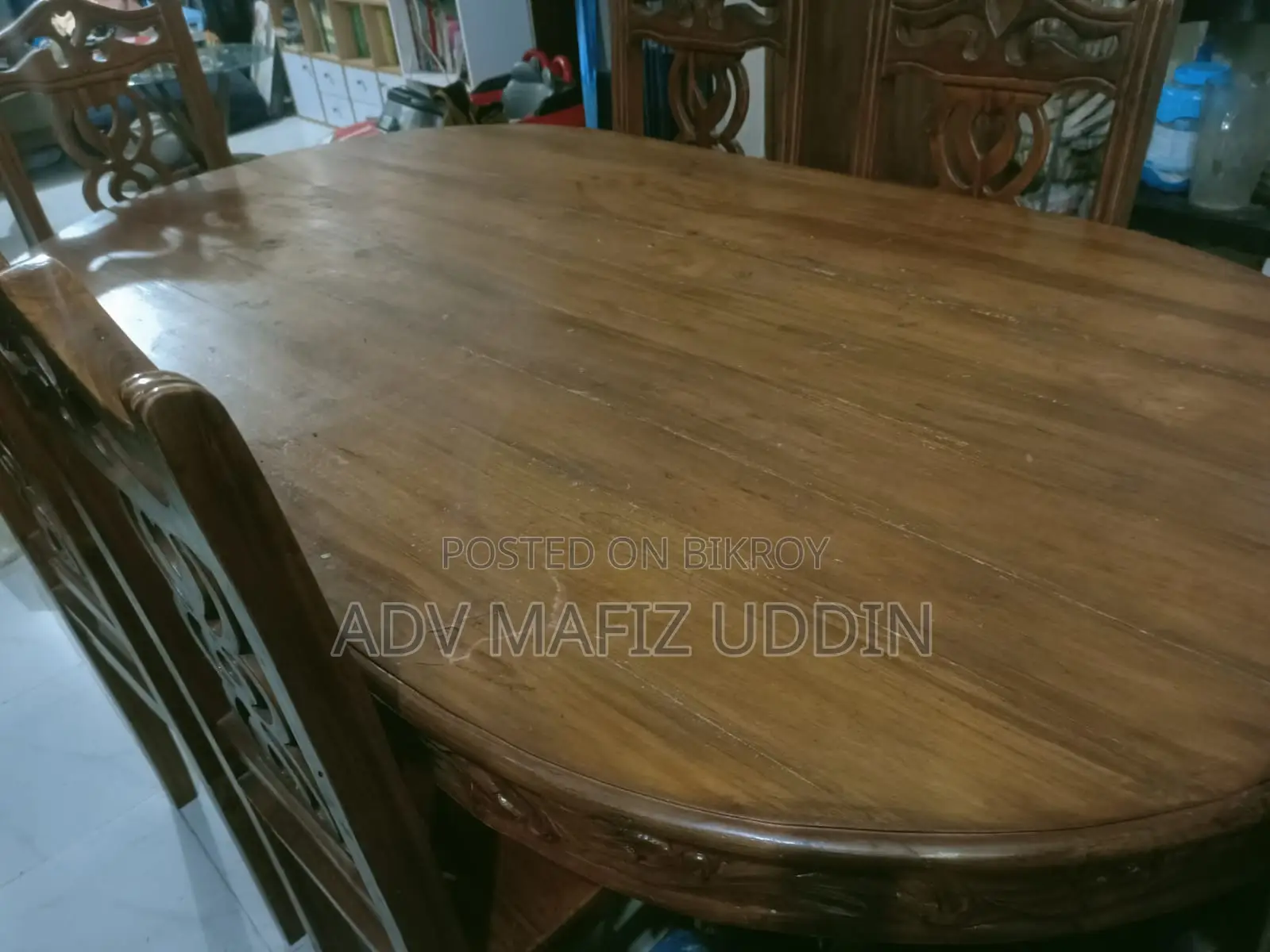 Chittagong Teak Wood 6-Seater Dining Table (Without Chairs)