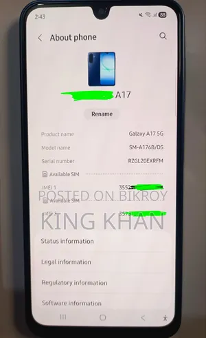 New Samsung Galaxy A17 5G 128 GB Blue