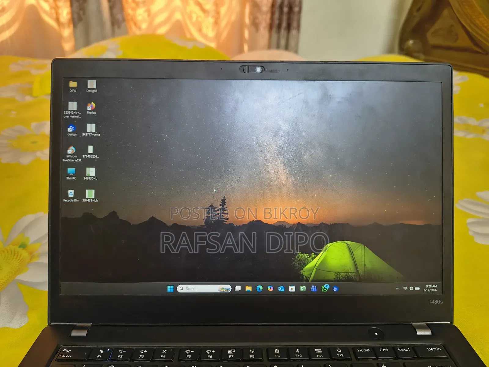 Laptop Lenovo ThinkPad T480s 8GB Intel Core I7 SSD 256GB