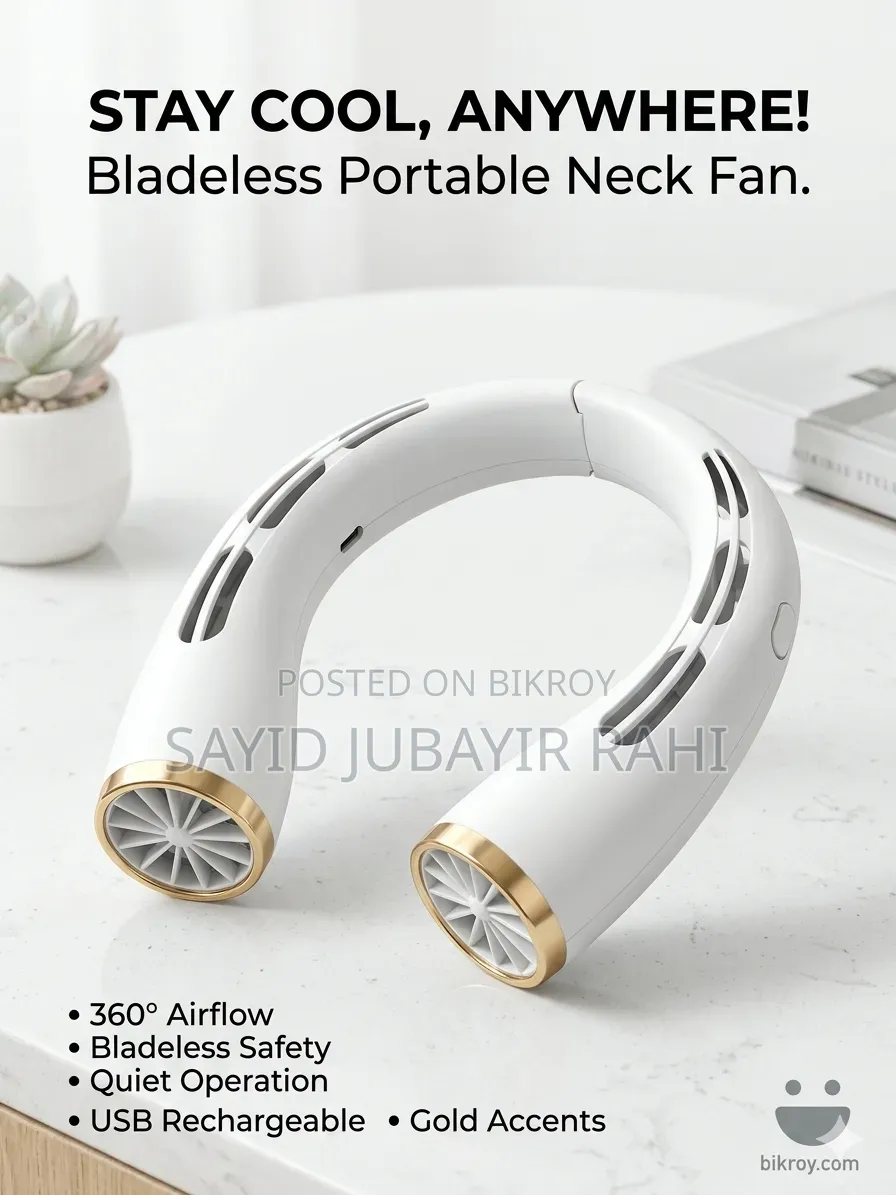 Neck Rechargeable Fan - Used for 3 days