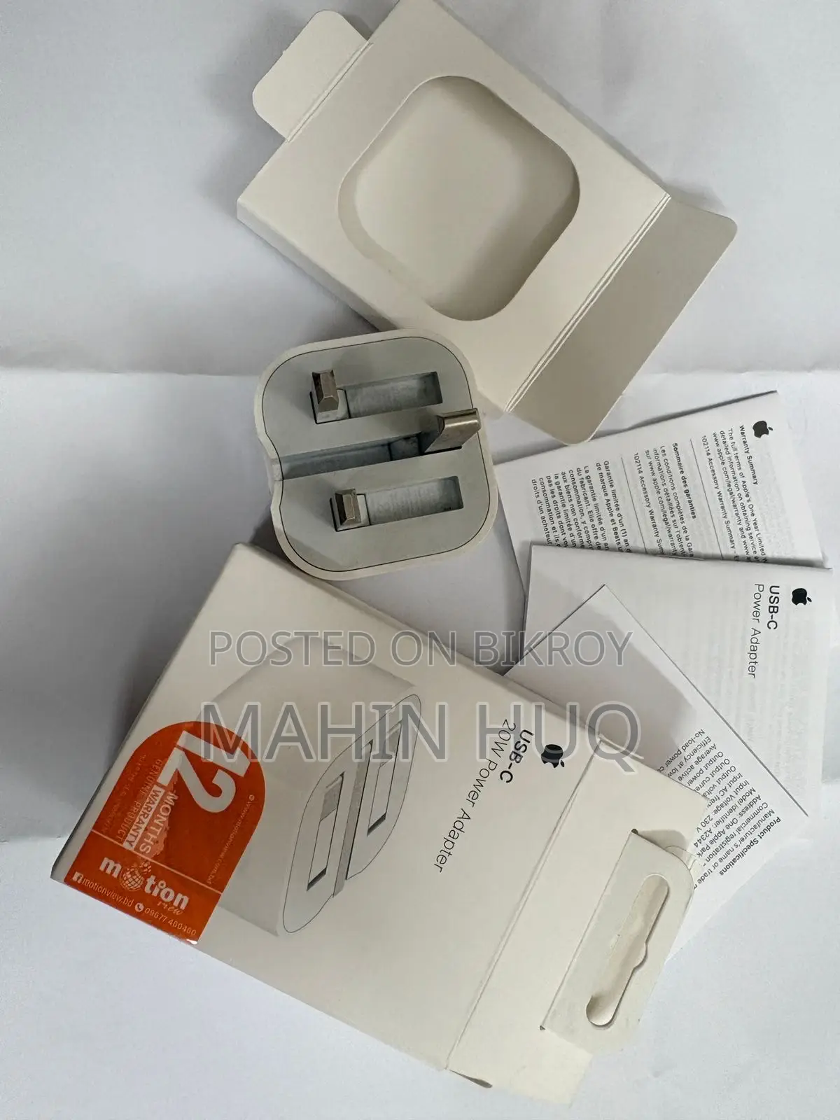 Apple 20W Fast Charger USB-C – Original With Box Warranty Slip