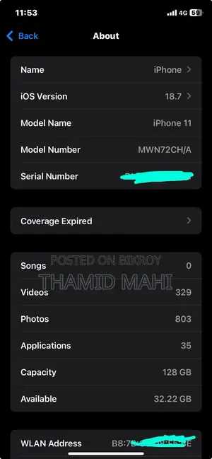 Apple iPhone 11 128 GB Black