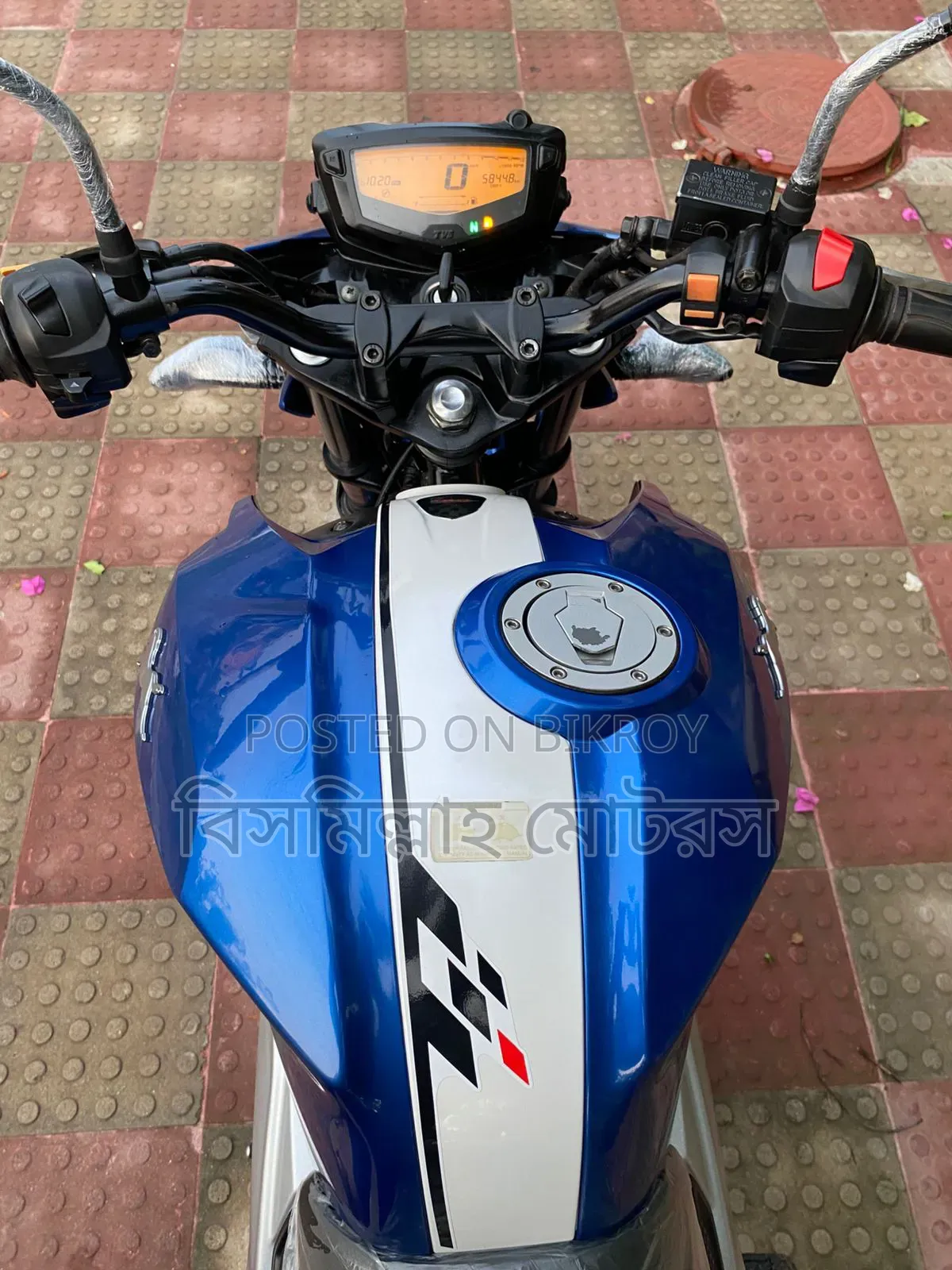 New TVS Apache RTR 160 4V 2021 Blue