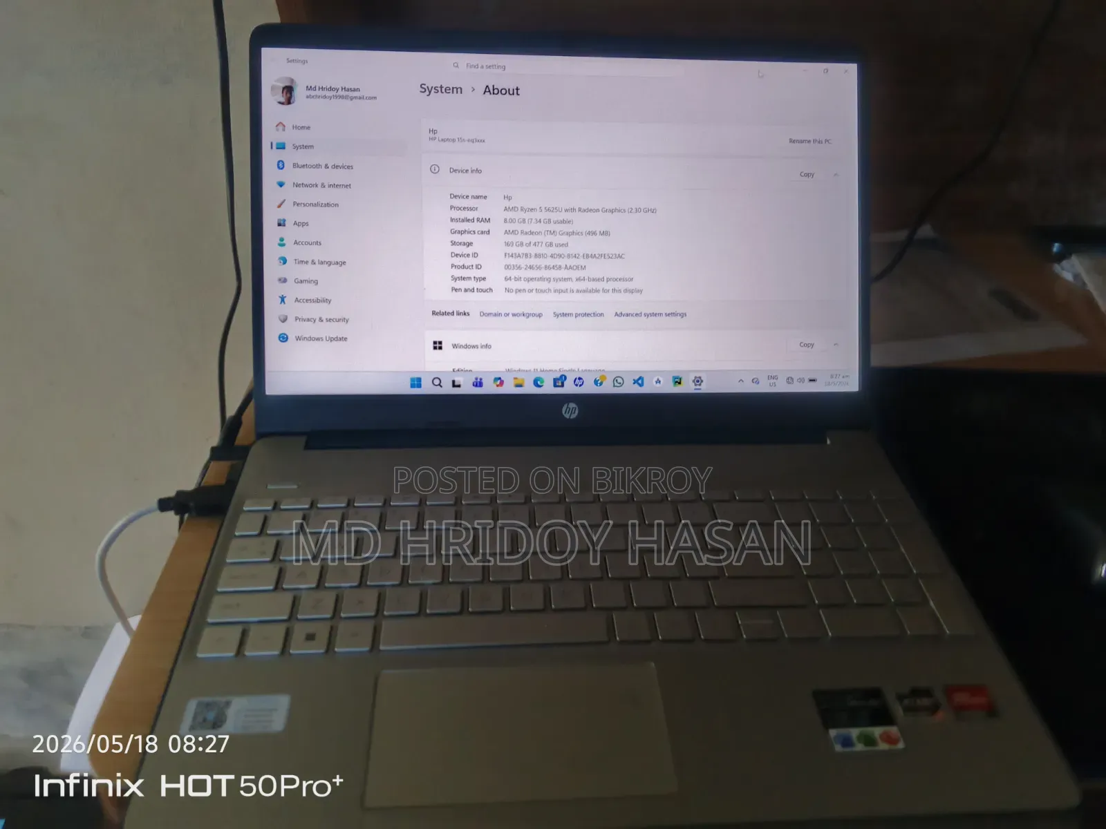 Laptop HP EliteBook 840 G6 8GB AMD Ryzen 5 SSD 500GB