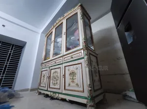 Vintage Heavy Wooden Display Cabinet / Showcase - Elegant Furniture