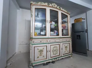 Vintage Heavy Wooden Display Cabinet / Showcase - Elegant Furniture