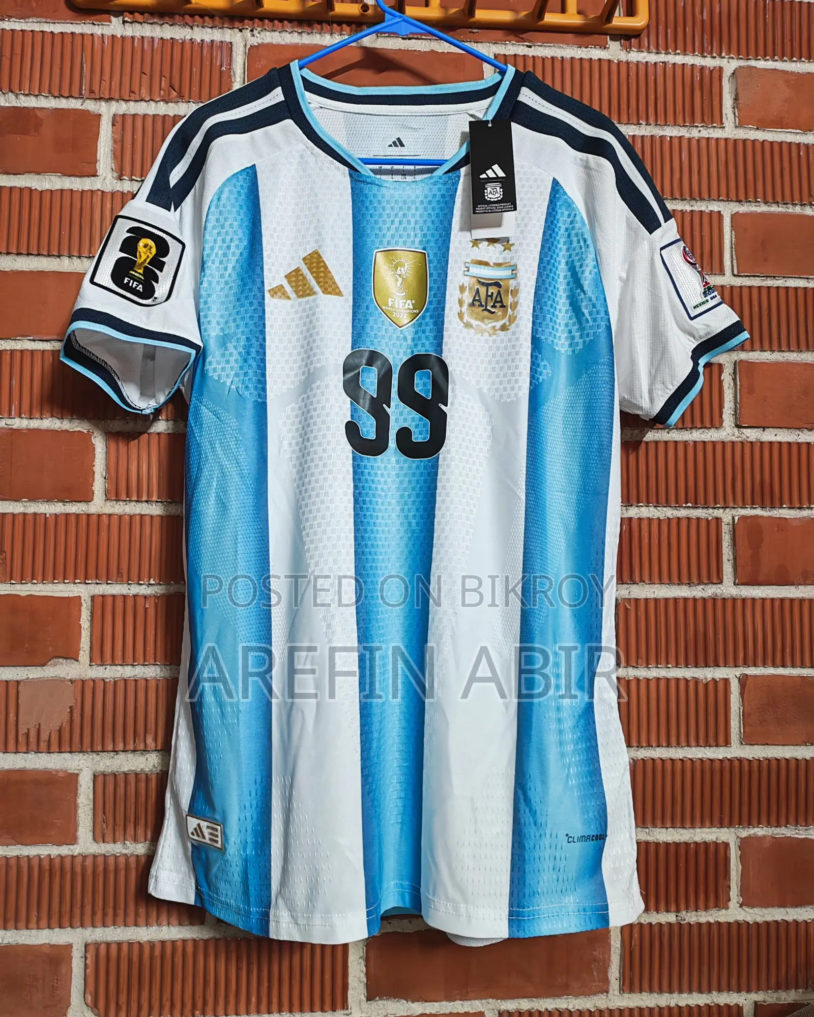 Argentina Home Kit Player Edition Jersey for Sale