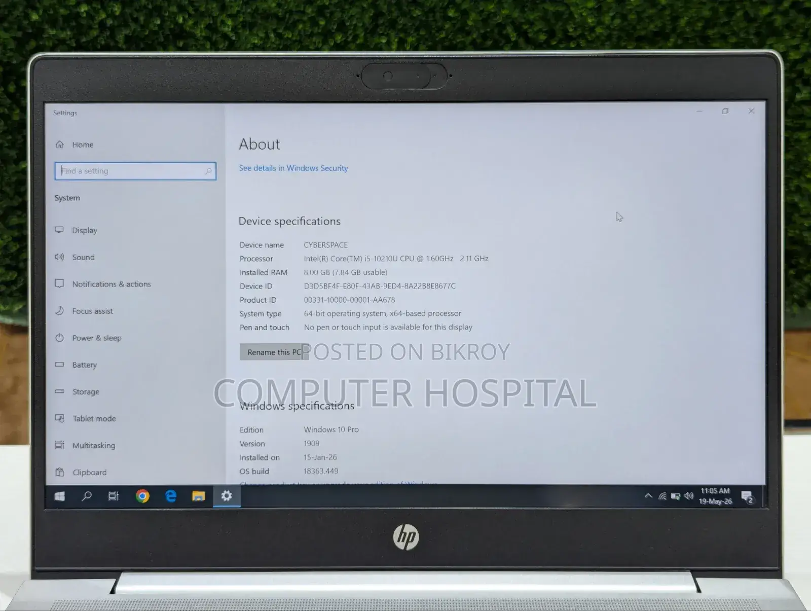 Laptop HP ProBook 440 G7 8GB Intel Core I5 SSD 256GB
