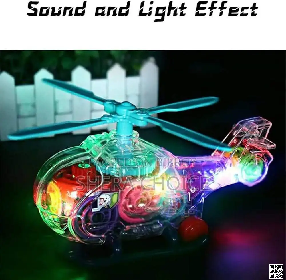 Transparent Mechanical Helicopter Toy