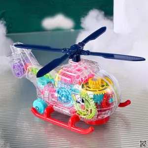 Transparent Mechanical Helicopter Toy
