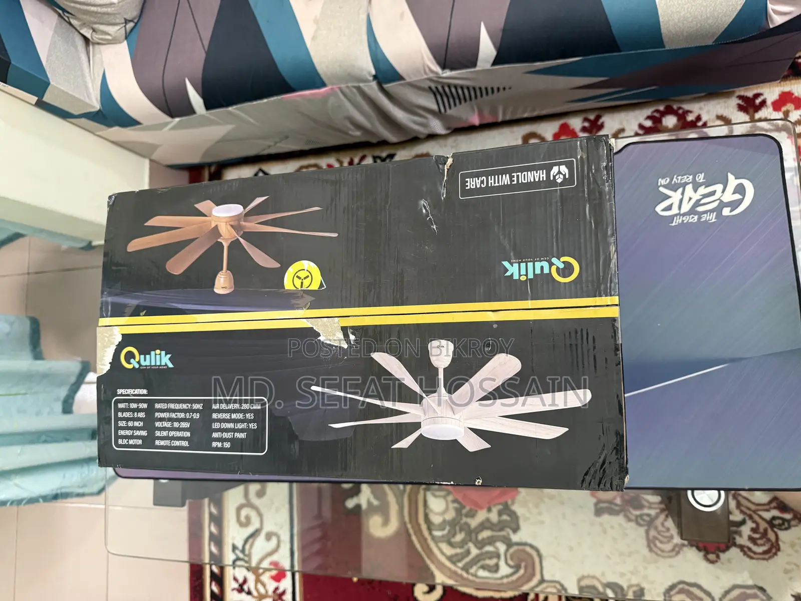 For Sale – Quilic Helix Ul 60” Premium Ceiling Fan