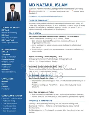 Advertising Marketing CV