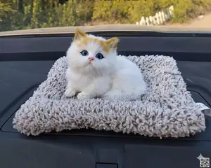 Realistic Sleeping Kitten Toy With Mat – Breathing Plush Cat for Kids