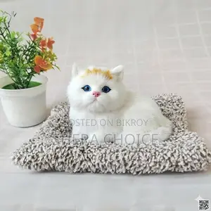 Realistic Sleeping Kitten Toy With Mat – Breathing Plush Cat for Kids