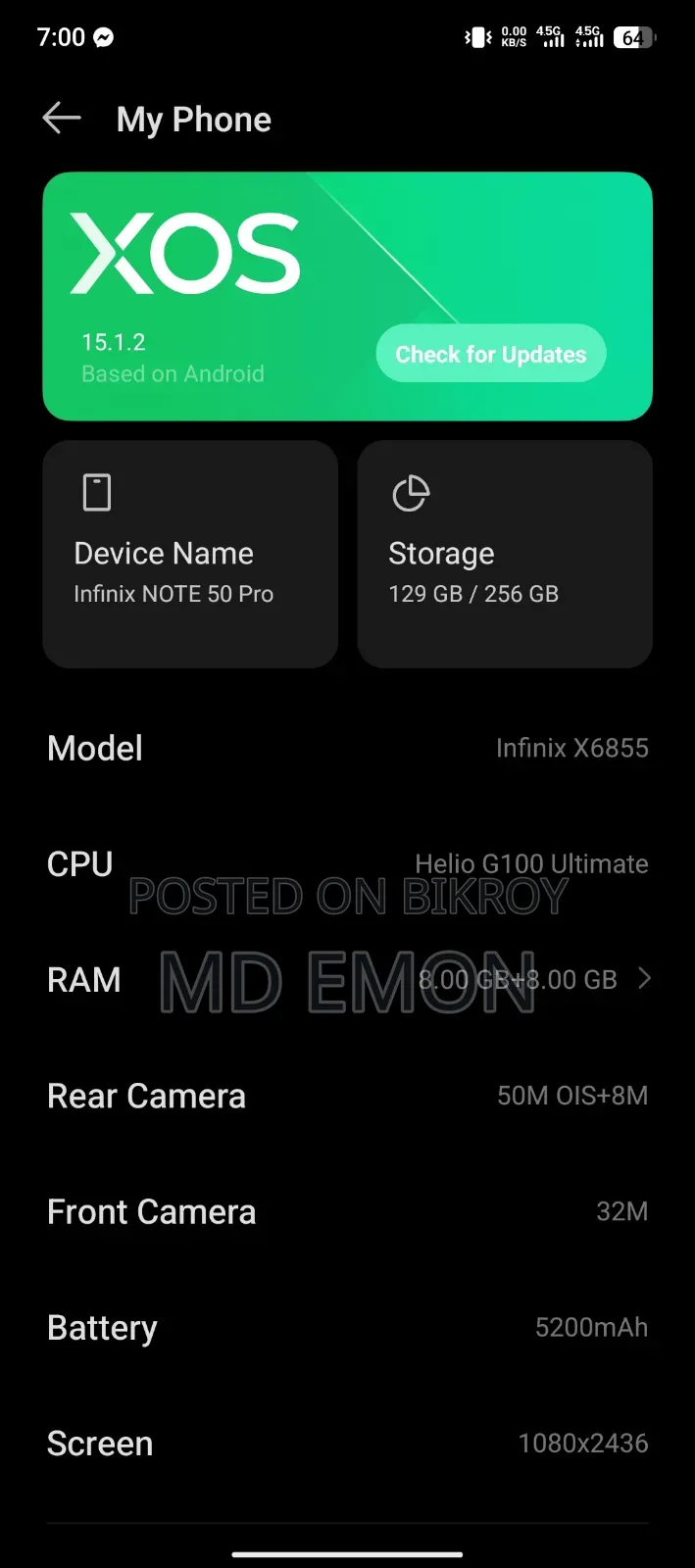 Infinix Note 50 Pro 256 GB Purple