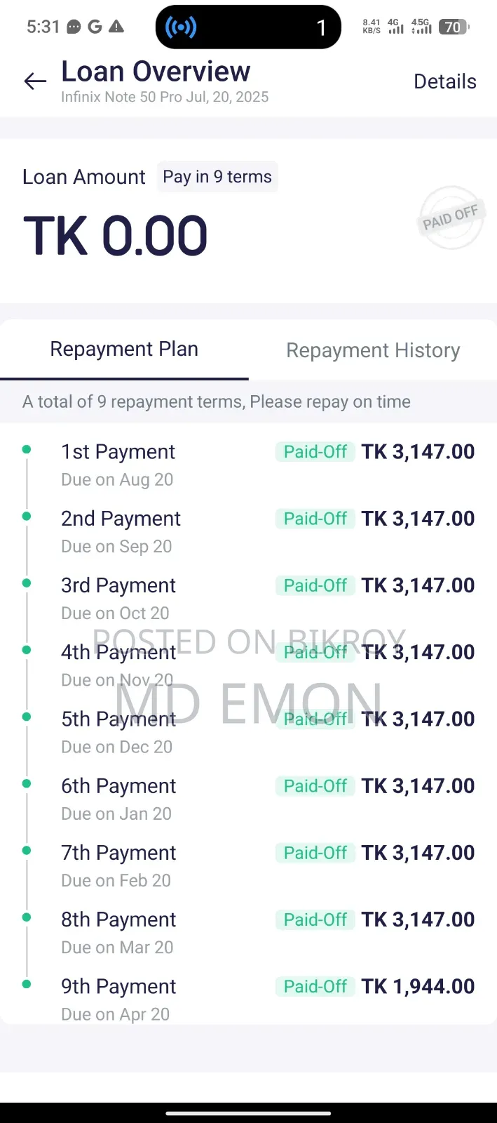 Infinix Note 50 Pro 256 GB Purple