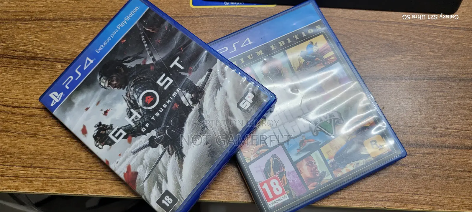 PS4 With Controller and 3 CDs (FIFA 20, GTA 5, Ghost of Tsushima)
