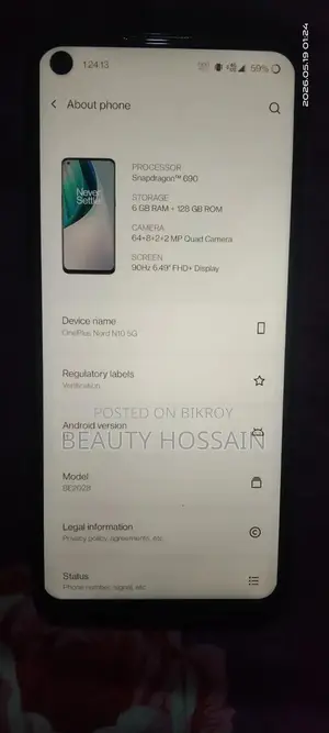 OnePlus Nord N10 5G 128 GB Black