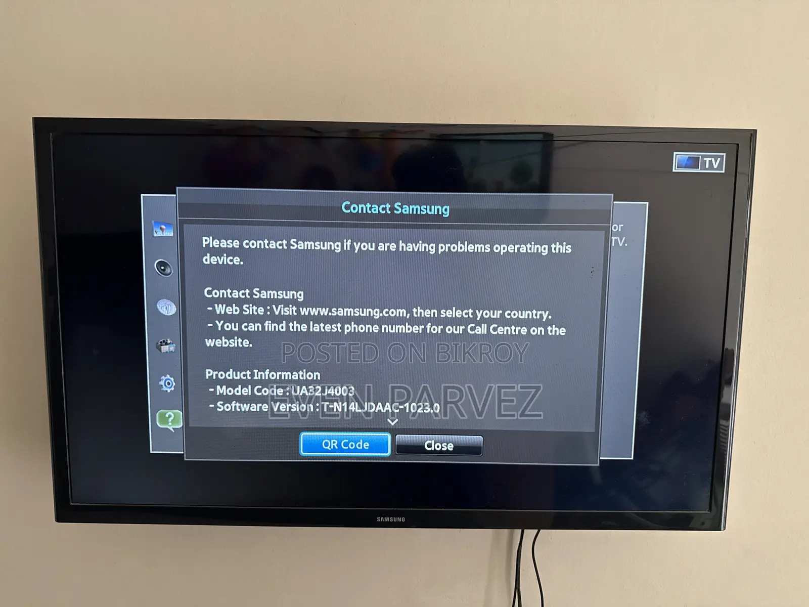Samsung LED Non-Smart TV Model No: UA32J4003