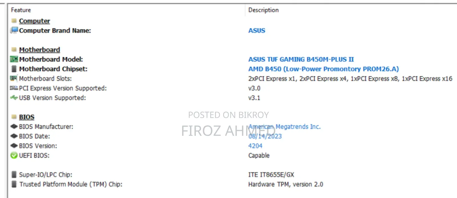 Desktop Computer 16GB Intel Core I7 SSD 1T