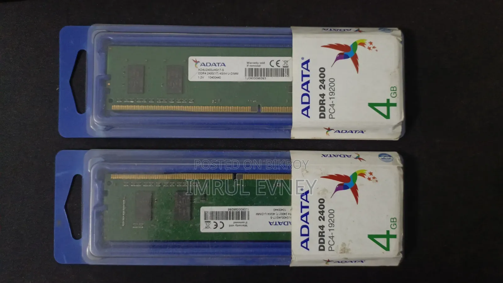 4*2=8GB 2400MHz Adata RAM