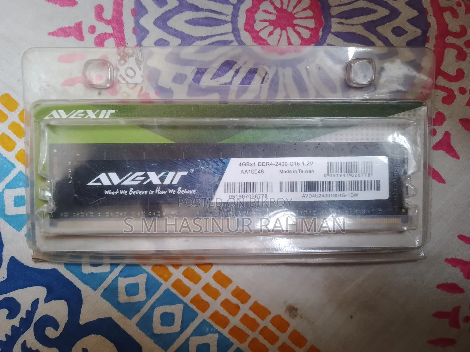 Avexir 8gb (2x4gb) Ddr4 2400mhz Desktop Ram