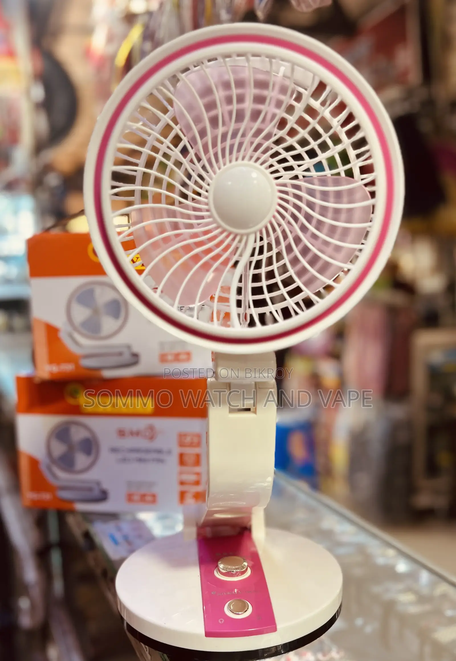 Joykaly Yg-731 Charging Fan(Double Battery)