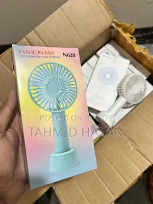 20 Piece Mini Rechargeable Hand Fan With Base