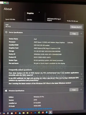 Desktop Computer 8GB AMD Ryzen 3 SSD 128GB