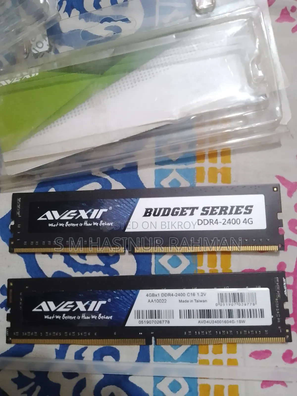 Avexir 8gb (2x4gb) Ddr4 2400mhz Desktop Ram