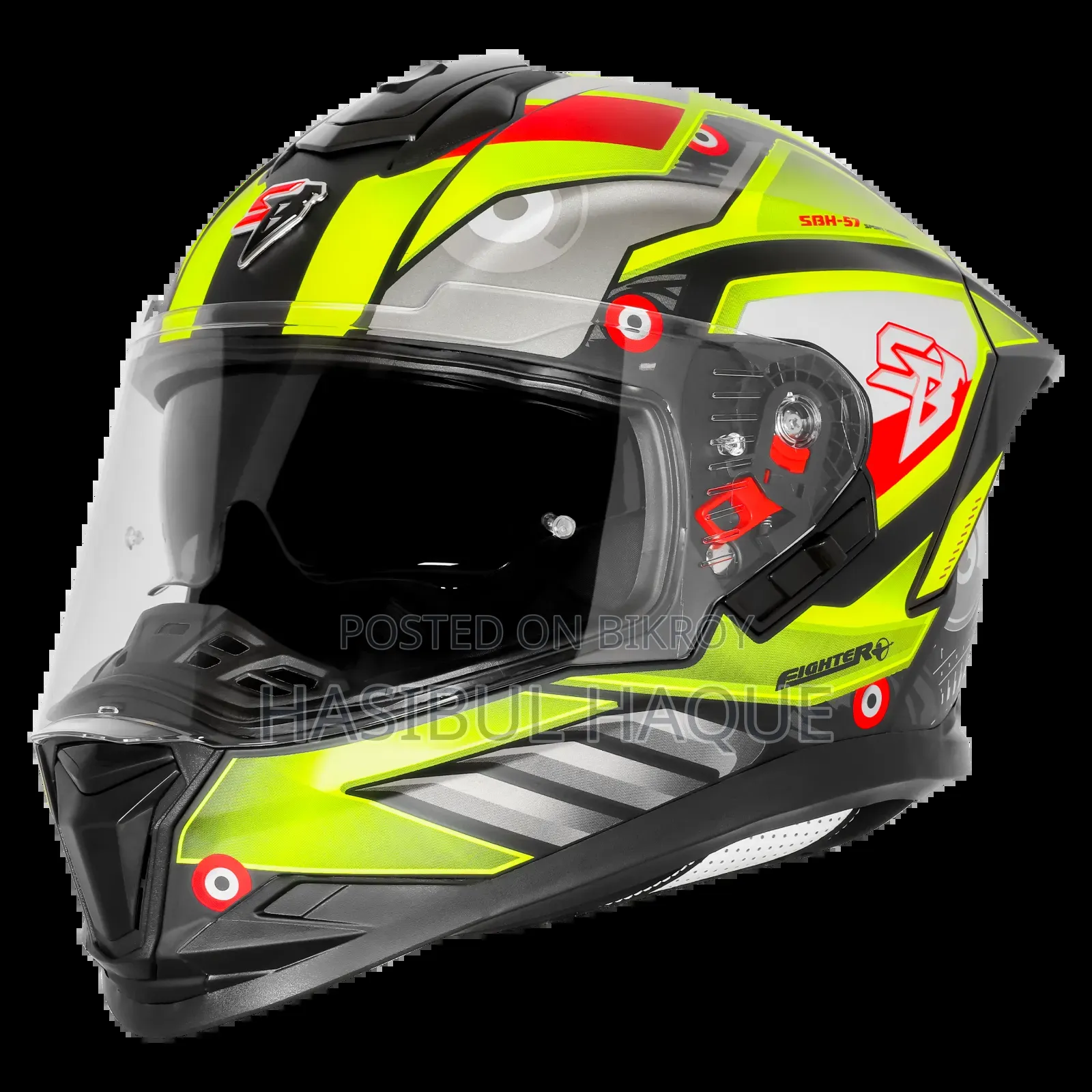 SBH-57 Iss Fighter F8 Glossy Black With Neon