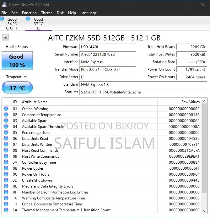 Aitc Kingsman Km600 512gb