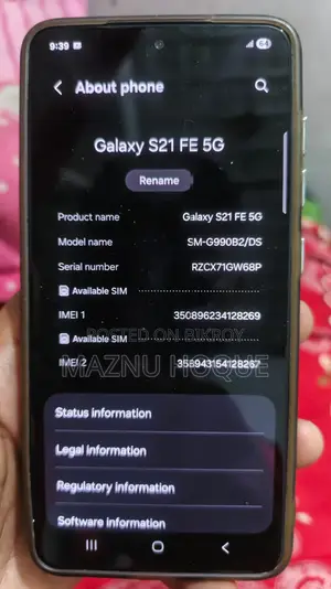 Samsung Galaxy S21 FE 5G 256 GB Black
