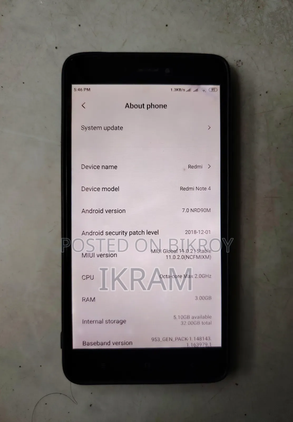 Xiaomi Redmi Note 4 32 GB Black