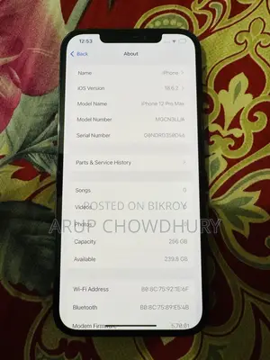 অ্যাপল আইফোন ১২ প্রো ম্যাক্স ২৫৬ জিবি ব্লু
