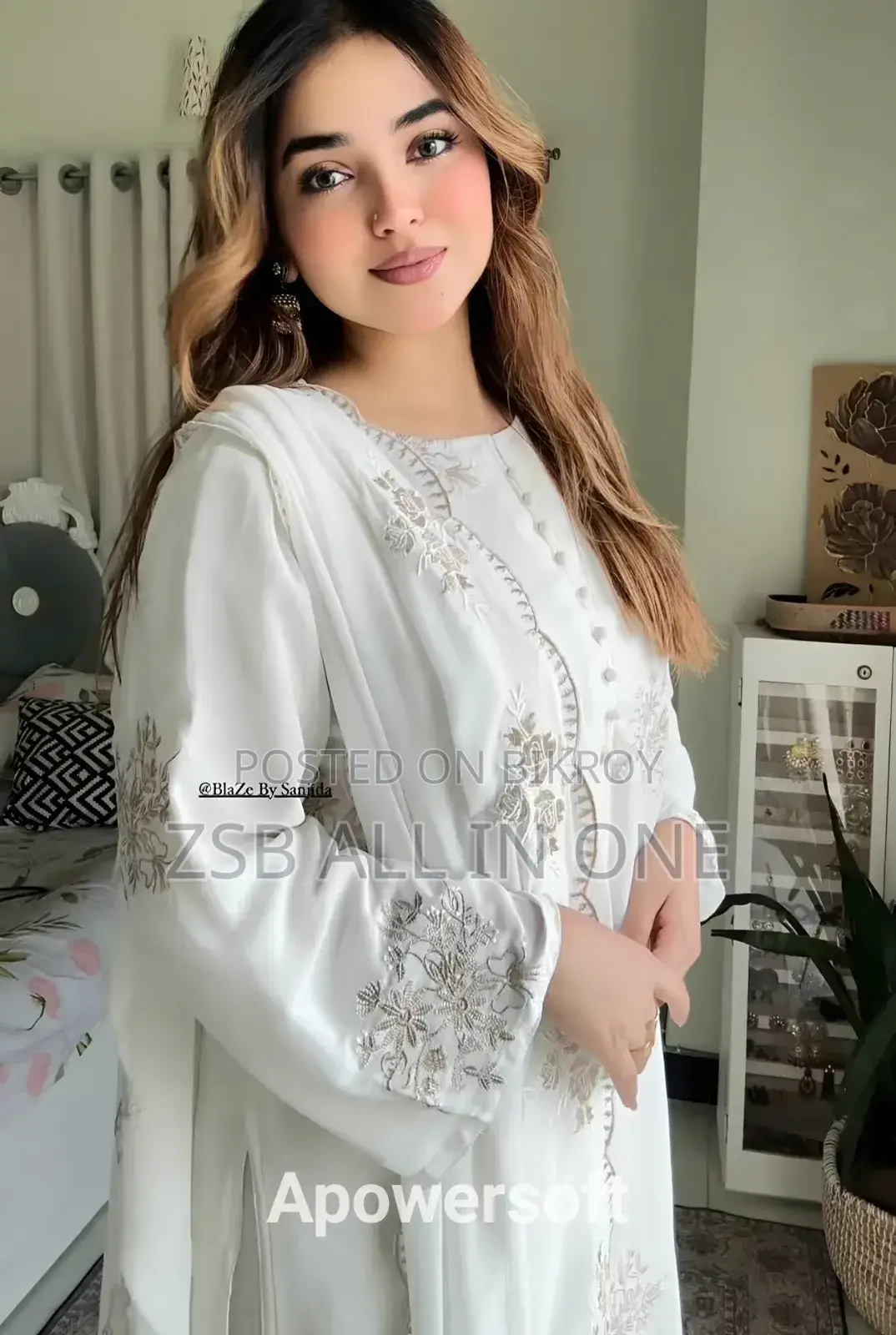 Sada Bahar Three Piece
Cotton fabric and embroidery work.