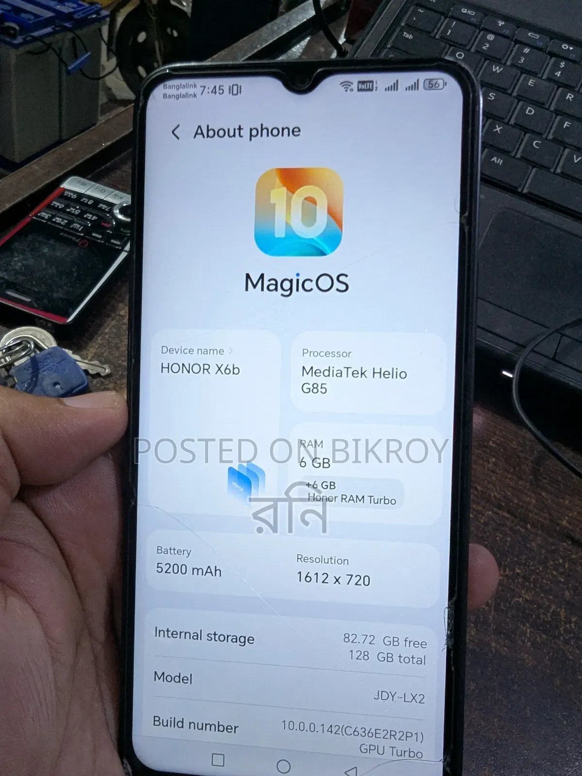 Honor X6b 128 GB Black