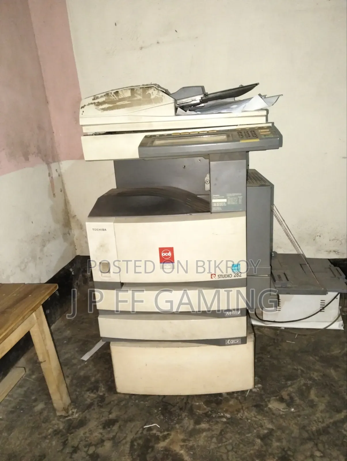 Selling a photocopy machine, currently in use at the shop