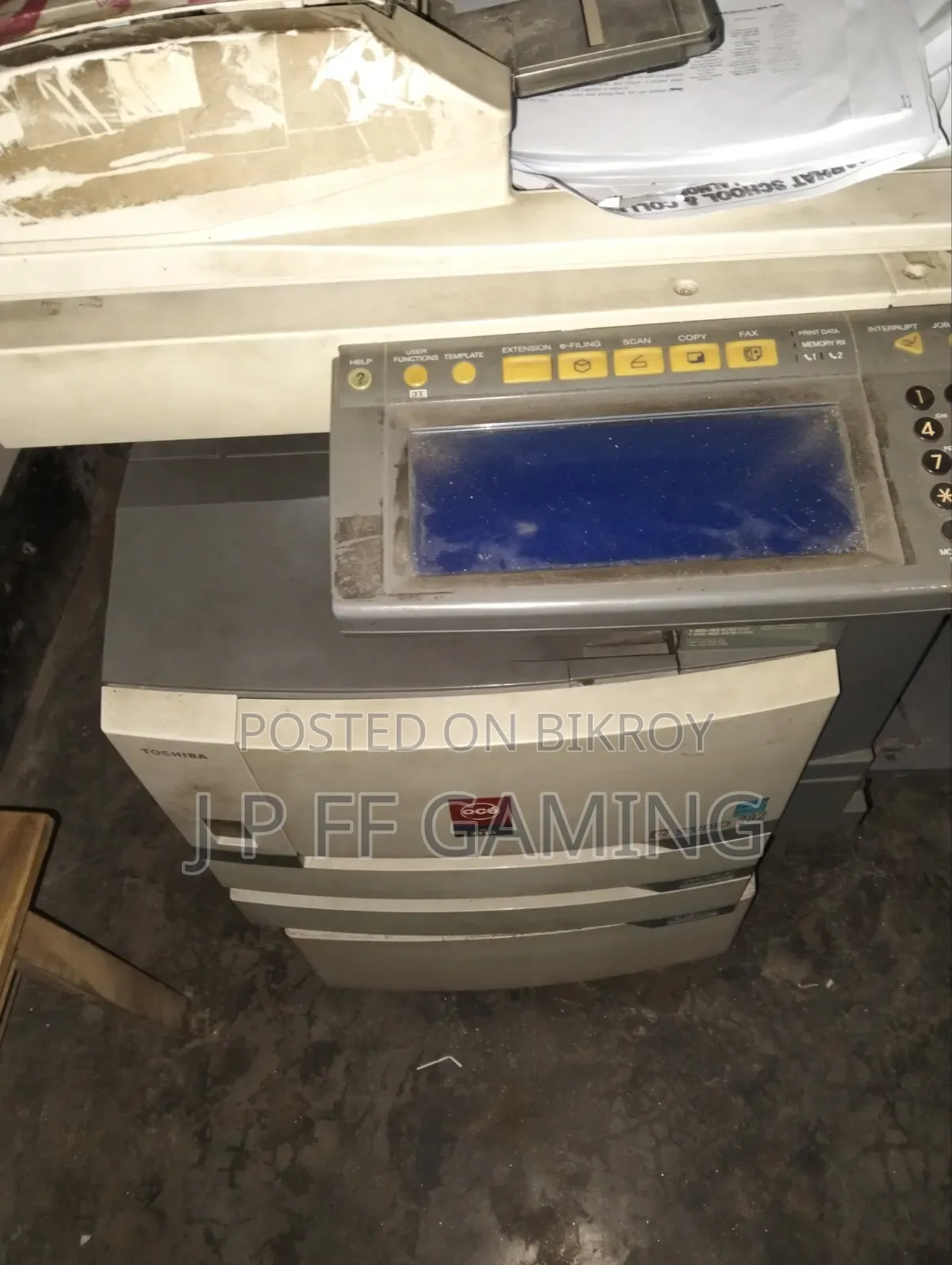Selling a photocopy machine, currently in use at the shop