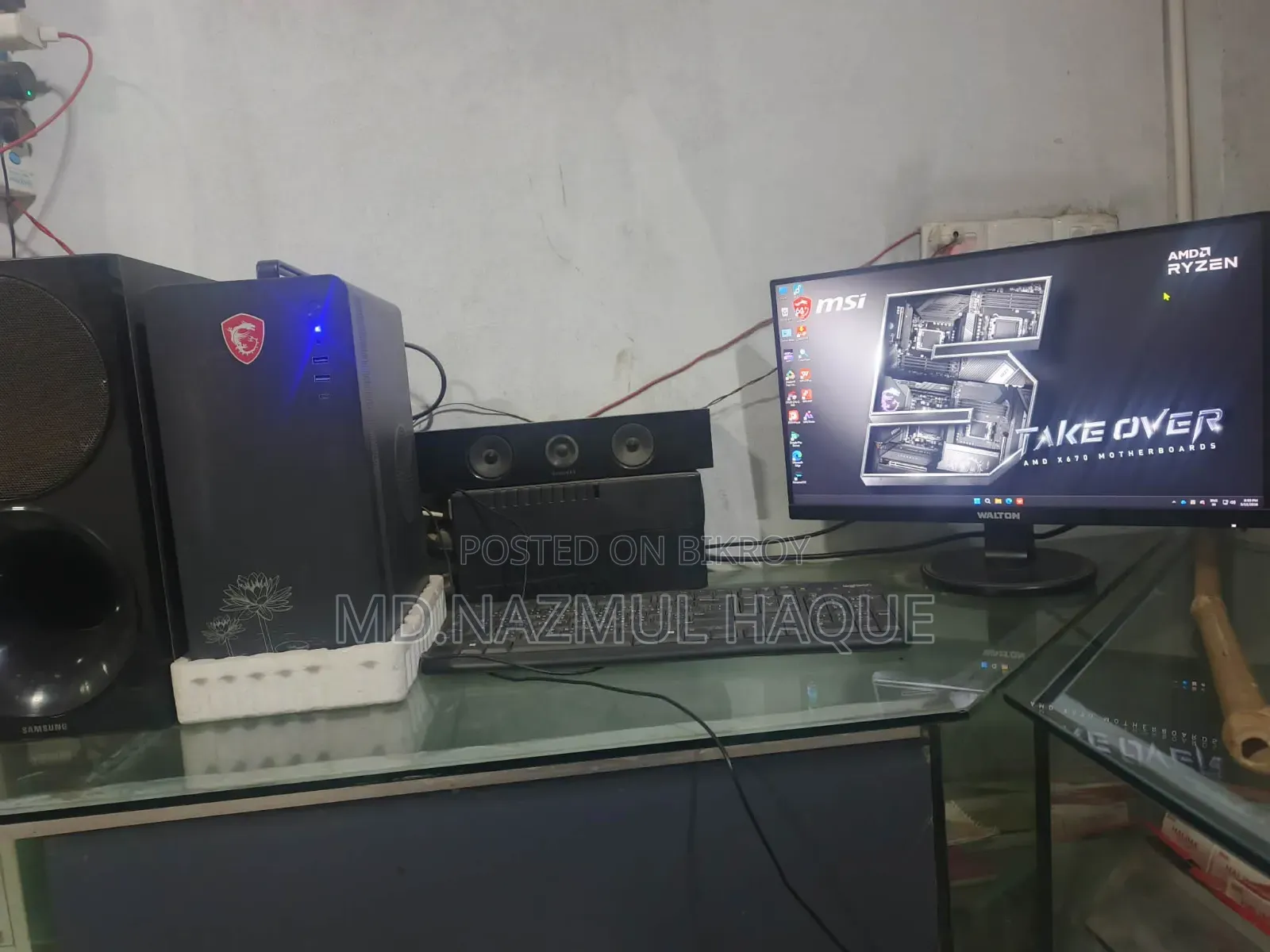 Desktop Computer MSI Model 8GB AMD Ryzen SSD 256GB