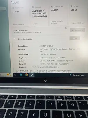Laptop HP EliteBook 845 G7 8GB AMD Ryzen 3 SSD 256GB