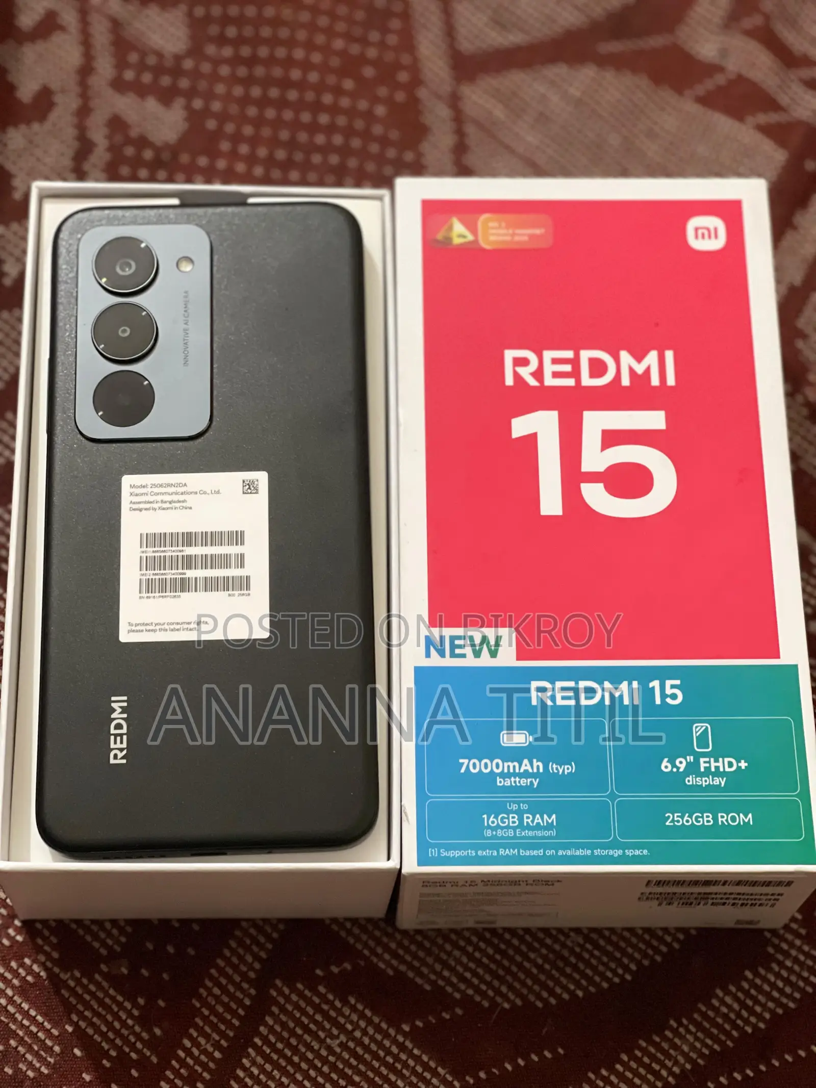 New Xiaomi Redmi 15 256 GB Red