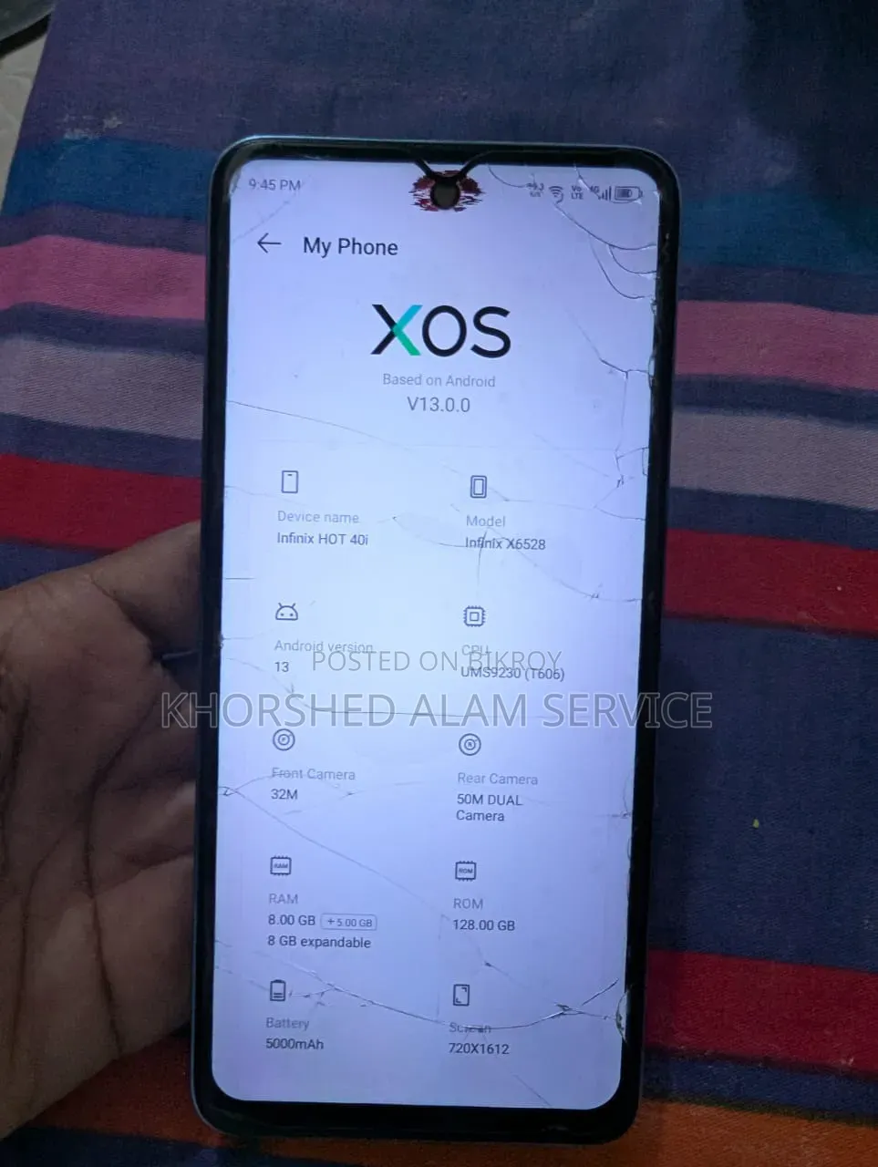 Infinix Hot 40i 128 GB Purple